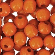 Perles rondes en bois 6 mm Orange x125|raw }}
