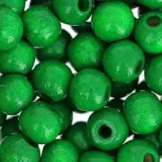 Perles rondes en bois 6 mm Vert x125
