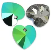 Coeur PureCrystal 6228 14,4x14 mm Crystal Scarabaeus Green x1