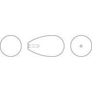 Nacrée Swarovski semi-percée 5816 15x8 mm Grey Pearl x1