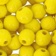 Perles rondes en bois 8 mm Jaune x85|raw }}