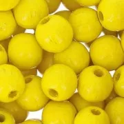 Perles rondes en bois 8 mm Jaune x85
