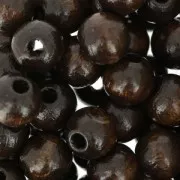Perles rondes en bois 8 mm Brun x85