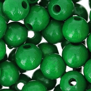 Perles rondes en bois 8 mm Vert x85