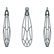 Goute Prismatic Swarovski 6533 23 mm Crystal Golden Shadow/doré x1