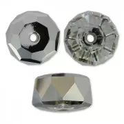 Rondelle PureCrystal 5045 8 mm Crystal Silver Night x1