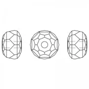 Rondelle PureCrystal 5045 8 mm Crystal Silver Night x1