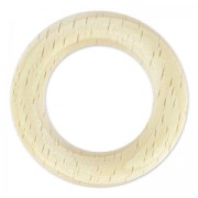 Anneau en bois brut naturel pour bijoux, déco, porte clés 35 mm Naturel x1