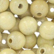 Perles rondes en bois 10 mm Naturel x50|raw }}