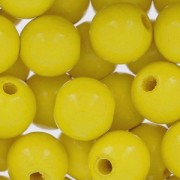 Perles rondes en bois 10 mm Jaune x50|raw }}