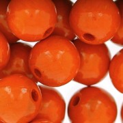 Grosses perles rondes en bois 12 mm Orange x30|raw }}
