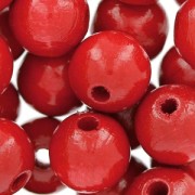 Grosses perles rondes en bois 12 mm Rouge x30|raw }}