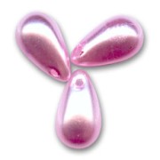 Gouttes nacrées 6x10 mm Rose x20|raw }}