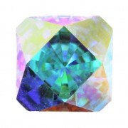 Cabochon Carré Swarovski 4499 10 mm Crystal AB x1|raw }}