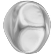 Baroque nacrée Swarovski 5841 perle ronde irrégulière 12 mm - Light Grey Pearl x1