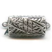 Fermoir rectangle 17x9.5 mm argenté vieilli x1