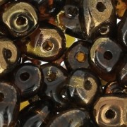 SuperDuo 2,5x5 mm Smoky Topaz Semi Bronze Luster x10g|raw }}