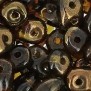 SuperDuo 2,5x5 mm Smoky Topaz Semi Bronze Luster x10g