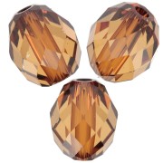 Olive Briolette Swarovski 5044 perle olive 7x6 mm - Light Amber x1|raw }}