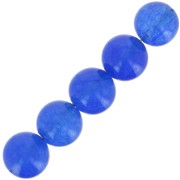 Perles rondes en Agate Bleue 8 mm x10|raw }}