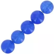 Perles rondes en Agate Bleue 8 mm x10