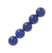 Perles rondes en Agate Bleue 10 mm x5|raw }}