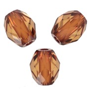 Olives Briolettes Swarovski 5044 perles olives 5x4 mm - Light Amber x10|raw }}