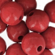 Grosses perles rondes en bois 15 mm Rouge x15|raw }}