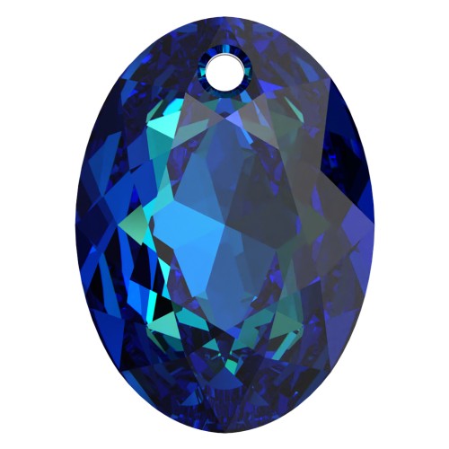 Pendentif Swarovski 6438 Elliptic Cut Pendant 9 mm - Crystal Bermuda Blue