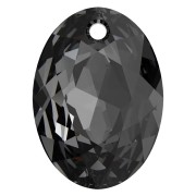 Pendentif Swarovski 6438 Elliptic Cut Pendant 9 mm - Crystal Silver Night x1|raw }}