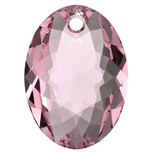 Pendentif Swarovski 6438 Elliptic Cut Pendant 9 mm - Light Rose x1