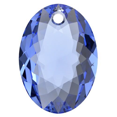 Pendentif Swarovski 6438 Elliptic Cut Pendant 9 mm - Sapphire x1