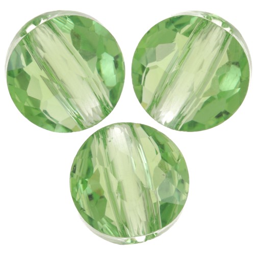 Perles rondes plates - 6 mm - Thin Round Swarovski 5034 - ReCreated Peridot x6