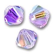 Toupies en cristal Swarovski 5328 3 mm Violet AB x50|raw }}
