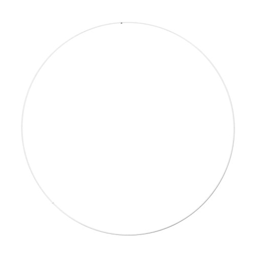 Cercle nu en métal pour attrape rêves suspension et abat-jour 30 cm Blanc x1