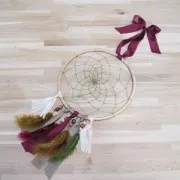 Cercle nu en métal pour attrape rêves suspension et abat-jour 30 cm Blanc x1