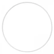 Cercle nu en métal pour attrape rêves suspension et abat-jour 30 cm Blanc x1