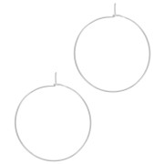 Créoles fines à décorer 30 mm - Acier Inoxydable 304 x2