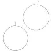 Créoles fines à décorer 35 mm - Acier inoxydable 316L x2