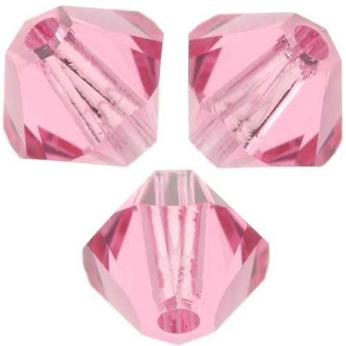 Toupies en cristal Swarovski 5328 4 mm Rose x50