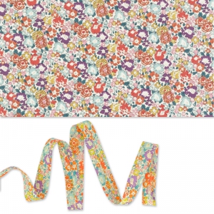 Biais en tissu Liberty - Michelle - Mandarine x1m