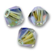 Toupies en cristal Swarovski 5328 4 mm Black Diamond AB2X x50