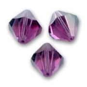 Toupies en cristal Swarovski 5328 4 mm Amethyst x50