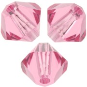 Toupies en cristal Swarovski 5328 5 mm Rose x20