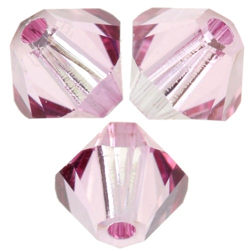 Toupies en cristal Swarovski 5328 6 mm - Dark Rose x20
