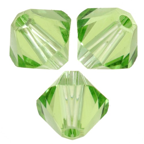 Toupies en cristal Swarovski 5328 8 mm - ReCreated Peridot x6