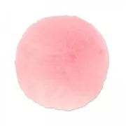 Pompon rond synthétique 5 cm Rose x1
