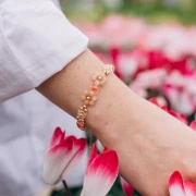 Perles rondes  Swarovski 5000 6 mm Rose Peach x6