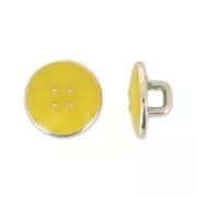 Bouton rond CCB 11.30 mm Tournesol/Light Gold x1