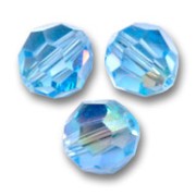 Perle ronde  Swarovski 5000 8 mm Aquamarine AB x1|raw }}